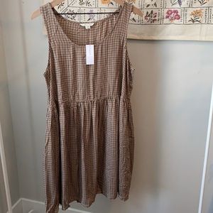 NWT Plaid Babydoll Dress